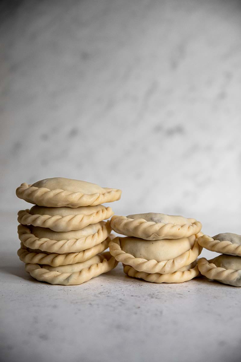 Raw beef empanadas