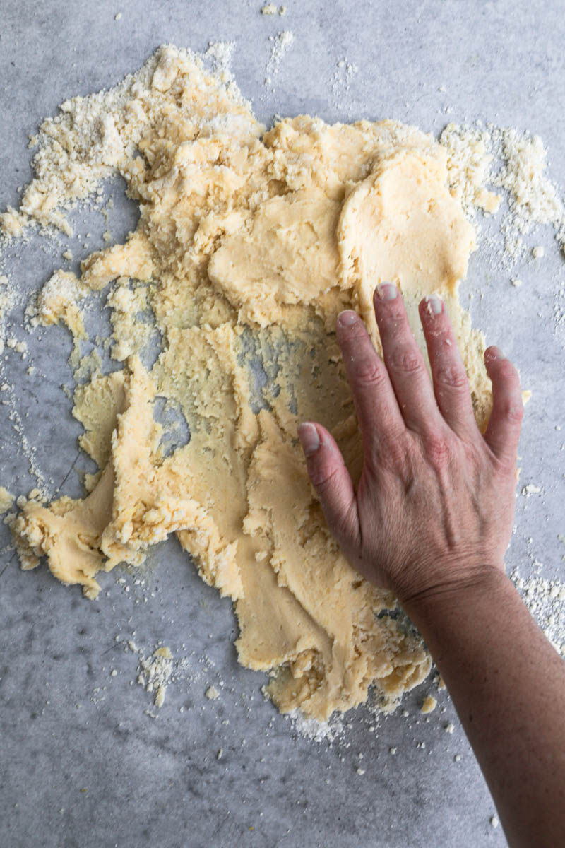 Making gateau Basque dough