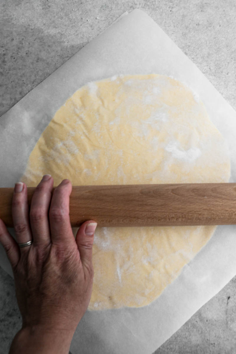 Making gateau Basque dough