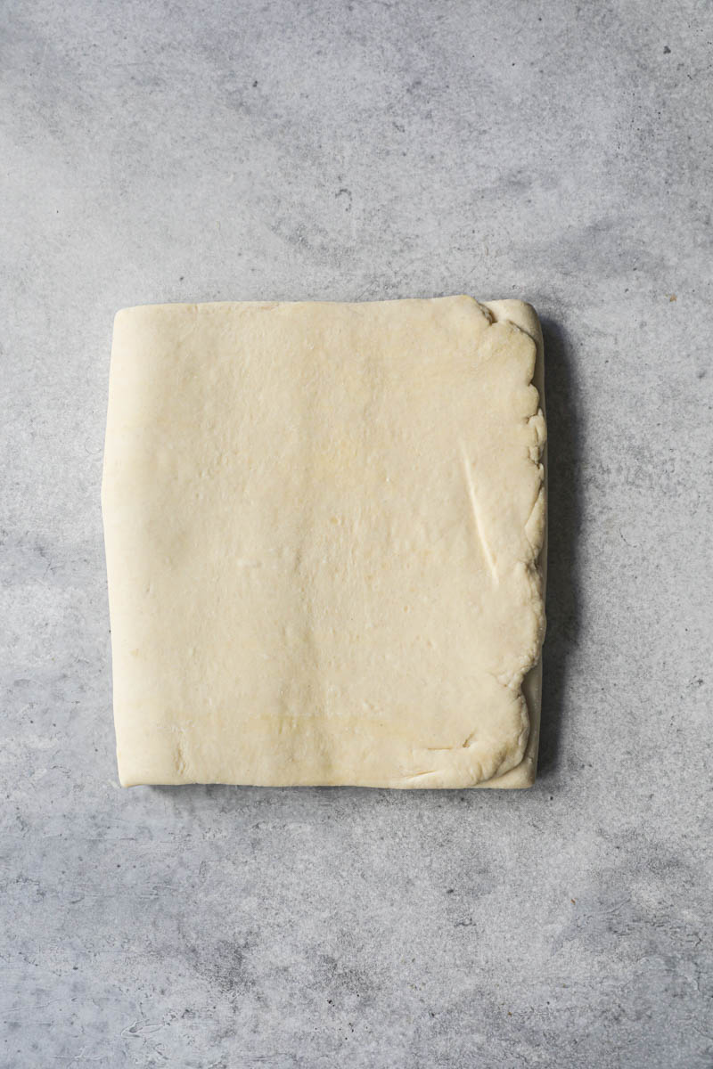 The rough puff pastry after the 4th fold, ready to be rolled out.