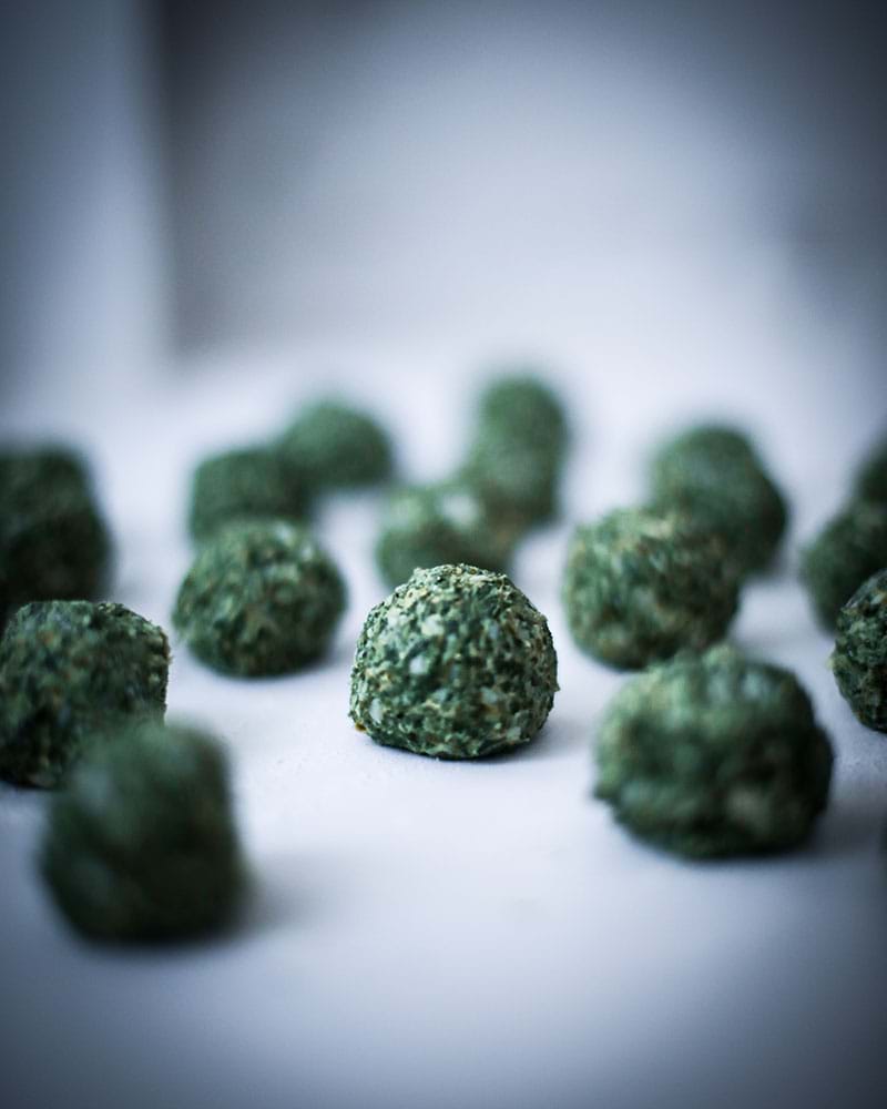 Malfatti shaped into small balls
