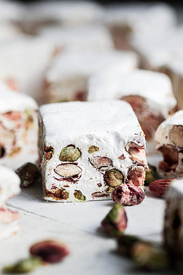 Homemade Pistachio Almond Nougat Candy Bars Belula