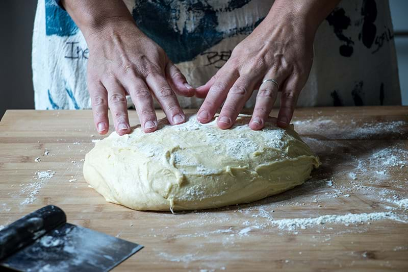 Folding the dough