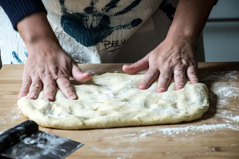 Folding the dough