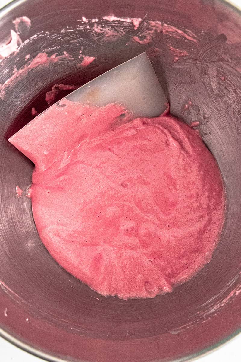 Batter for the macaron shells after mixing