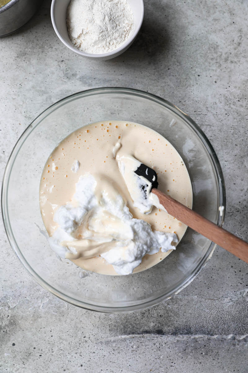 Bowl with the egg/sugar mixture and the egg whites